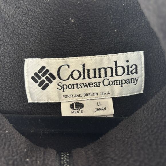 VINTAGE GORPCORE Columbia Jacket – Black Fleece Lined Waterproof – Size L - Picture 3 of 7